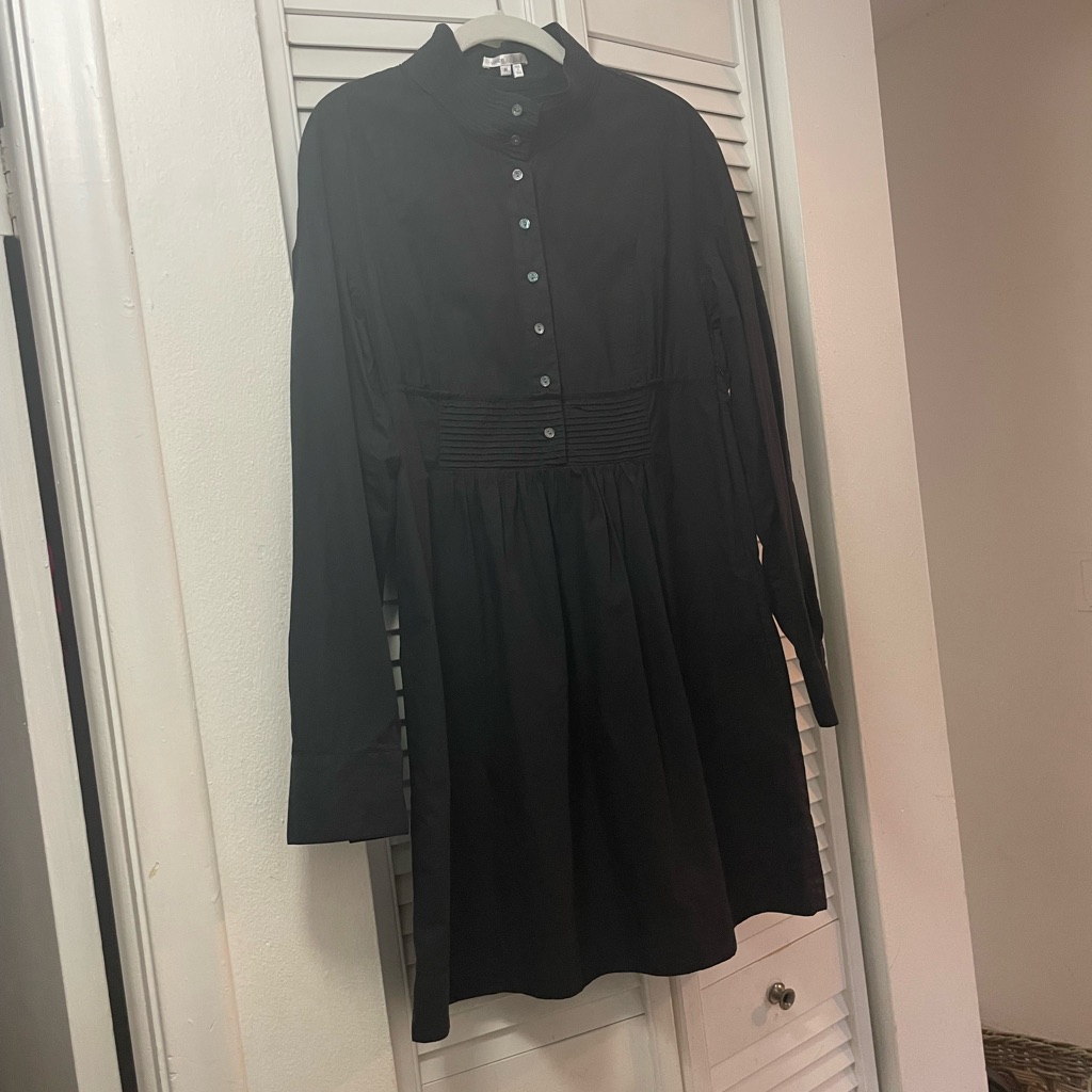 Black Button-Up Women's Dress